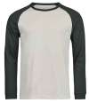 T1170 1170 Tee Jays Unlabeled Baseball T-Shirt Cement / Dark Green colour image